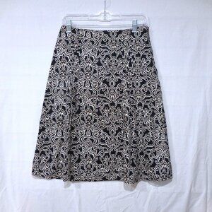 Harold’s Flowy Skirt, Deco Bohemian Print, Size 4